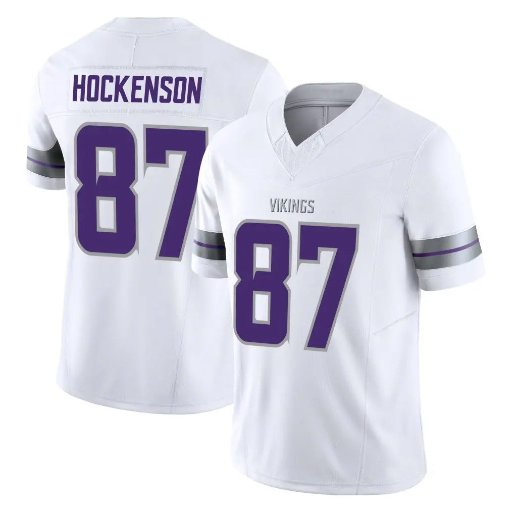 M.Vikings #87 T.J. Hockenson Player White Limited Alternate Vapor F.U.S.E. Home Game Gdoa Stitched Jerseys