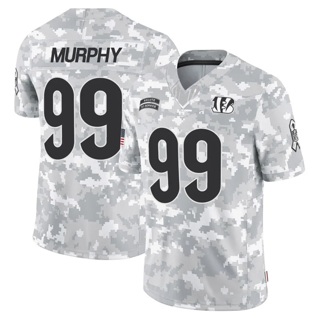 C.Bengals #99 Myles Murphy Player Arctic Camo Salute to Service Limited Gdoa Stitched Jerseys