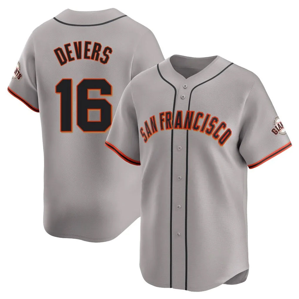 SF.Giants #16 Rafael Devers Player Gray Home Limited Fdoa Stitched Jerseys