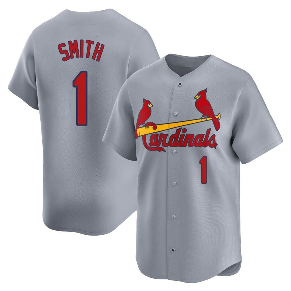 St. Louis Cardinals #1 Ozzie Smith Player Gray Home Limited Fdoa Stitched Jerseys