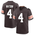 C.Browns #4 Deshaun Watson Player Brown Home Game Gdoa Stitched Jerseys