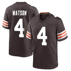 C.Browns #4 Deshaun Watson Player Brown Home Game Gdoa Stitched Jerseys