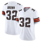 C.Browns #32 Jim Brown Player White Vapor F.U.S.E. Limited Home Game Gdoa Stitched Jerseys