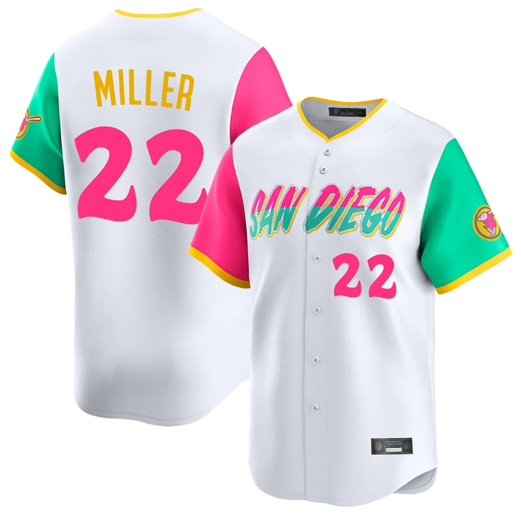S.Diego Padres #22 Mason Miller Player White City Connect Home Limited Fdoa Stitched Jerseys