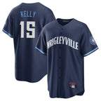 C.Cubs #15 Carson Kelly Player Navy City Connect Home Game Gdoa Stitched Jerseys