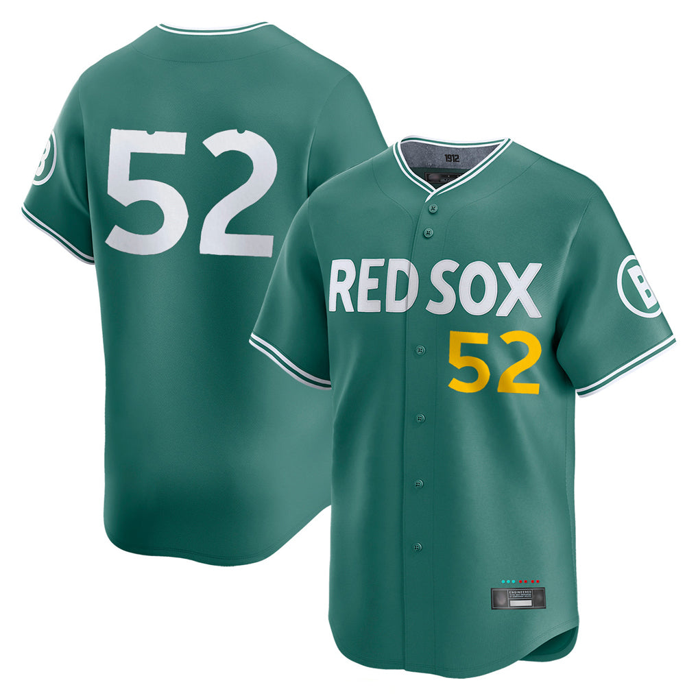 B.Red Sox #52 Wilyer Abreu Player Green City Connect Limited Home Game Gdoa Stitched Jerseys