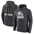 Custom C.Browns Charcoal Primetime Logo Hoodie Any Name & Numbers Gdoa Stitched Jerseys