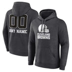 Custom C.Browns Charcoal Primetime Logo Hoodie Any Name & Numbers Gdoa Stitched Jerseys