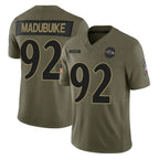 B.Ravens #92 Nnamdi Madubuike Player Olive Salute To Service Limited Home Game Gdoa Stitched Jerseys