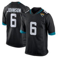 J.Jaguars #6 Antonio Johnson Player Black Home Game Gdoa Stitched Jerseys
