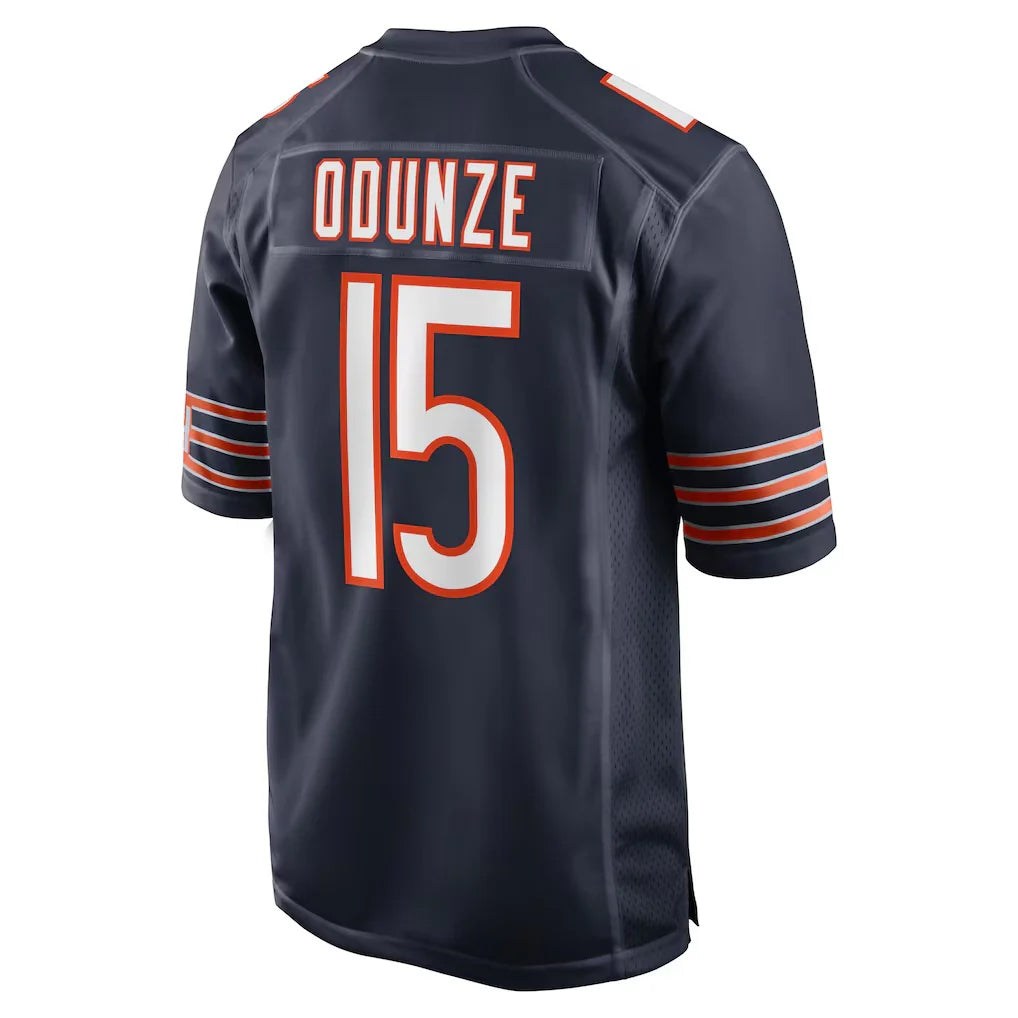 C.Bears #15 Rome Odunze Player Navy Home Game Gdoa Stitched Jerseys