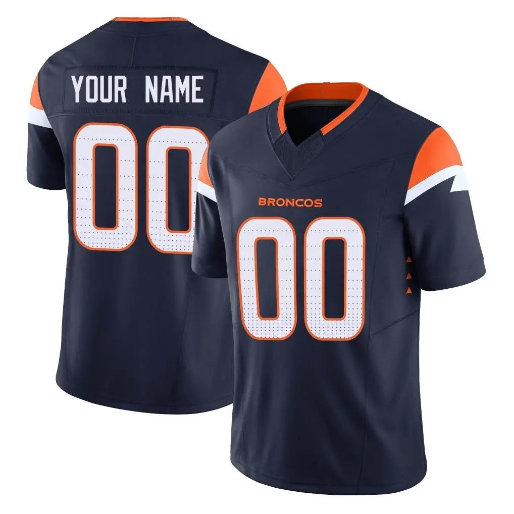 Custom D.Broncos Navy Limited Vapor F.U.S.E. Home Game Any Name & Numbers Gdoa Stitched Jerseys