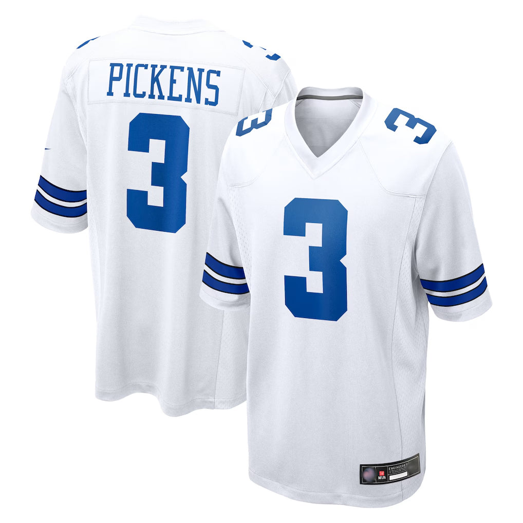 D.Cowboys #3 George Pickens Player White Home Game Gdoa Stitched Jerseys