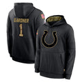 IN.Colts #1 Sauce Gardner Player Black Salute to Service Hoodies Limited Game Gdoa Stitched Jerseys