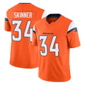 D.Broncos #34 JL Skinner Player Orange Vapor F.U.S.E. Limited Home Game Gdoa Stitched Jerseys