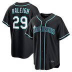 S.Mariners #29 Cal Raleigh Player Black Fashion Home Limited Fdoa Stitched Jerseys