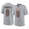 C.Bengals #0 DJ Turner II Player Gray Atmosphere Fashion Game Gdoa Stitched Jerseys