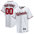 Custom W.Nationals White Home Game Any Name & Number Gdoa Stitched Jerseys