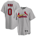 St. Louis Cardinals #0 Masyn Winn Player Gray Home Game Fdoa Stitched Jerseys
