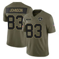 NO.Saints #83 Juwan Johnson Player Olive 2025 Salute To Service Limited Gdoa Stitched Jerseys