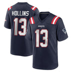 NE.Patriots #13 Mack Hollins Player Navy Home Game Gdoa Stitched Jerseys