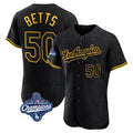 LA.Dodgers #50 Mookie Betts Player Black World Series Meet Snake Skin City Limited Elite Home Fdoa Stitched Jerseys