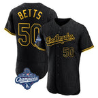 LA.Dodgers #50 Mookie Betts Player Black World Series Meet Snake Skin City Limited Elite Home Fdoa Stitched Jerseys