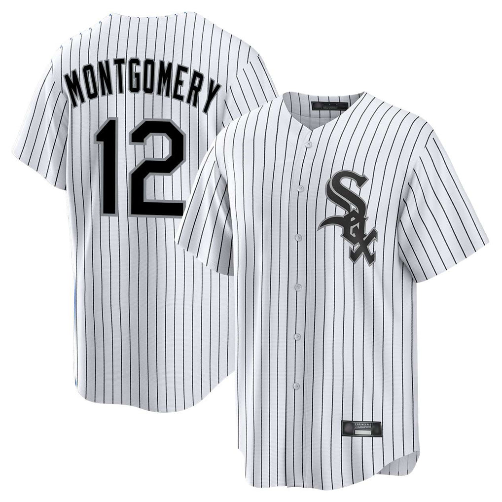 C.White Sox #12 Colson Montgomery Player White Stripe Home Game Gdoa Stitched Jerseys