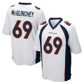 D.Broncos #69 Mike McGlinchey Player White Game Gdoa Stitched Jerseys