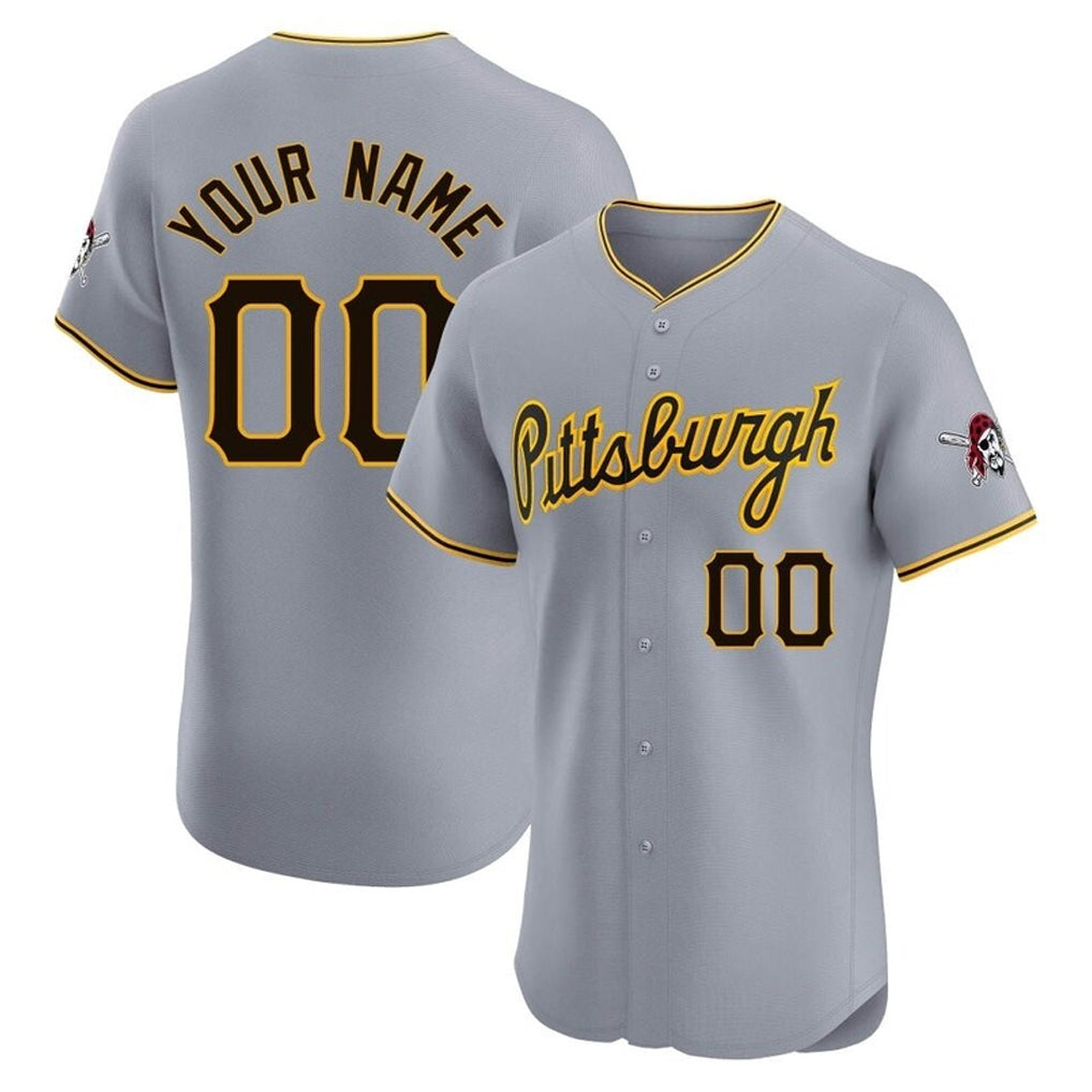 Custom P.Pirates Gray Road Limited Elite Home Game Any Name & Number Gdoa Stitched Jerseys