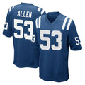 IN.Colts #53 CJ Allen Player Royal Home Game Gdoa Stitched Jerseys
