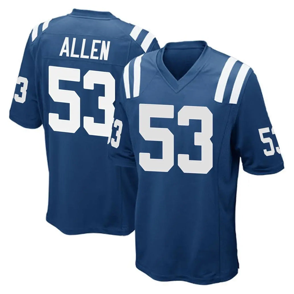 IN.Colts #53 CJ Allen Player Royal Home Game Gdoa Stitched Jerseys