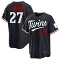 M.Twins #27 Ryan Jeffers Player Navy Home Game Fdoa Stitched Jerseys