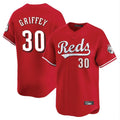 C.Reds #30 Ken Griffey Player Red Home Limited Gdoa Stitched Jerseys
