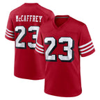 SF.49ers #23 Christian McCaffrey Player Red Limited Alternate Home Game Gdoa Stitched Jerseys