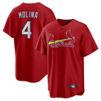 St. Louis Cardinals #4 Yadier Molina Player Red Home Game Fdoa Stitched Jerseys