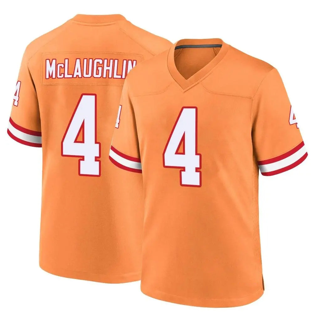 TB.Buccaneers #4 Chase McLaughlin Player Orange Throwback Home Game Gdoa Stitched Jerseys