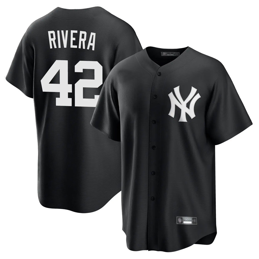 NY.Yankees #42 Mariano Rivera Player Black Game Fdoa Stitched Jerseys