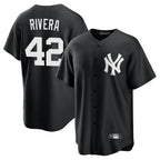 NY.Yankees #42 Mariano Rivera Player Black Game Fdoa Stitched Jerseys