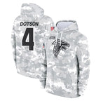 A.Falcons #4 Jahan Dotson Player Camo Arctic Salute to Service Hoodies Limited Gdoa Stitched Jerseys