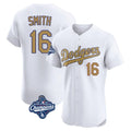 LA.Dodgers #16 Will Smith Player Gold World Series Meet Limited Elite Home Fdoa Stitched Jerseys