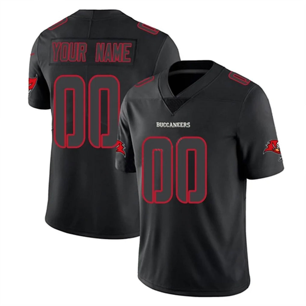 Custom TB.Buccaneers Black Impact Limited Home Game Any Name & Numbers Gdoa Stitched Jerseys
