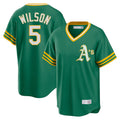 Athletics #5 Jacob Wilson Player Kelly Green Cooperstown Collection T-shirt Game Gdoa Stitched Jerseys