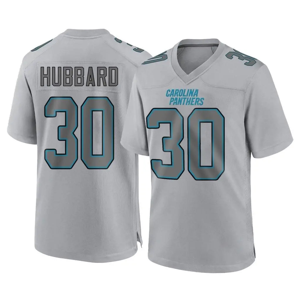 C.Panthers #30 Chuba Hubbard Player Gray Atmosphere Fashion Game Gdoa Stitched Jerseys