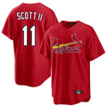 St. Louis Cardinals #11 Victor Scott II Player Red Home Game Fdoa Stitched Jerseys