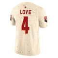 A.Cardinals #4 Jeremiyah Love Player Cream Rivalries Collection Vapor Limited Home Game Gdoa Stitched Jerseys