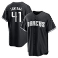A.Diamondbacks #41 Carlos Santana Player Black Game Home Gdoa Stitched Jerseys
