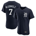 D.Tigers #7 Kevin McGonigle Player Navy Limited Elite Home Gdoa Stitched Jerseys