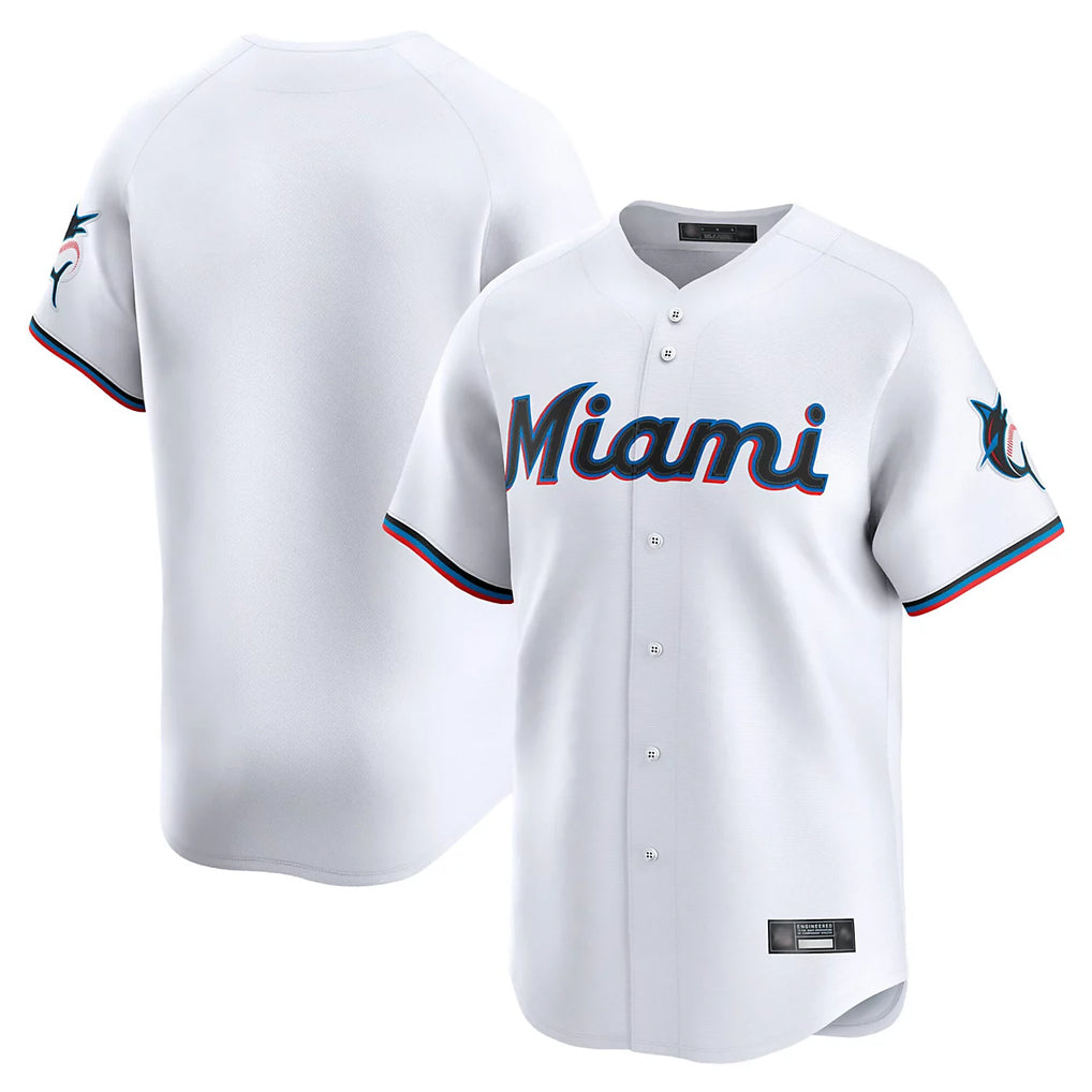 M.Marlins ## Marlins Blank Player White  Home Limited Fdoa Stitched Jerseys