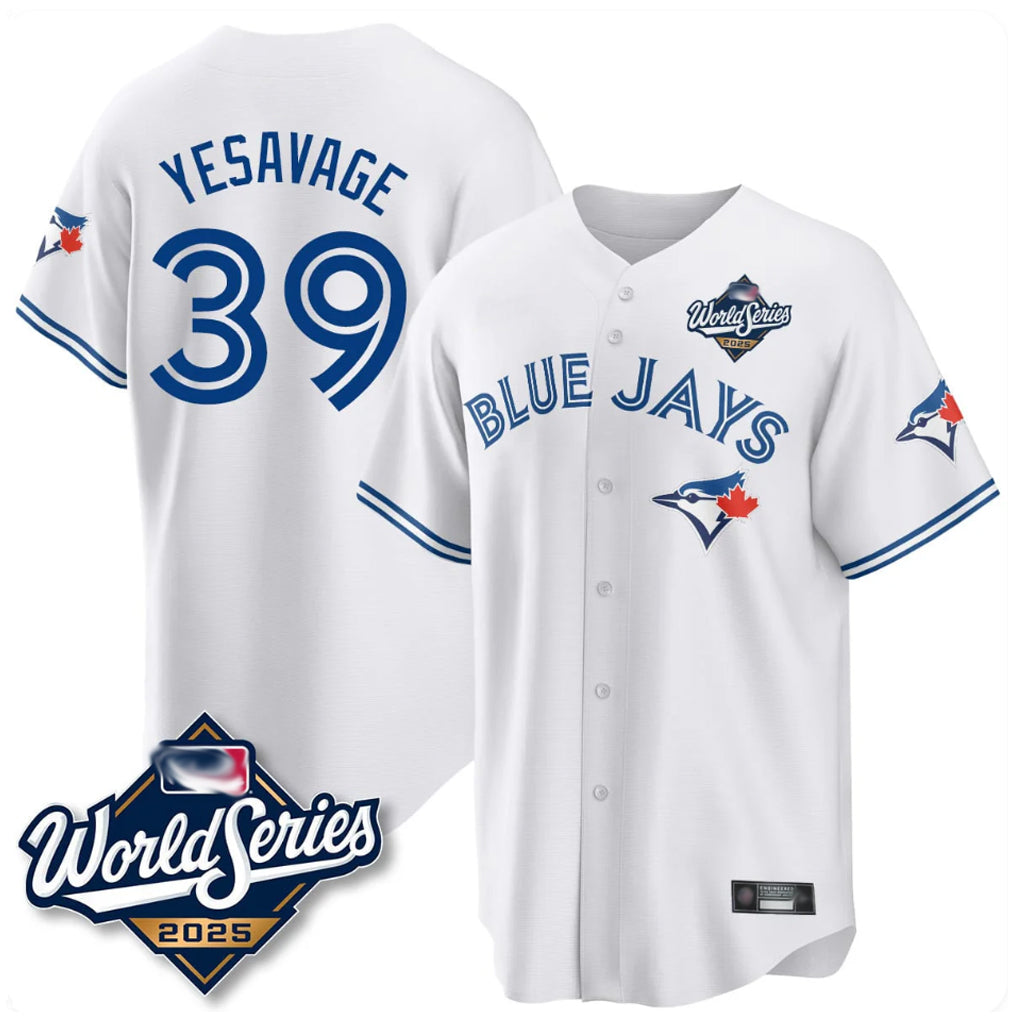 T.Blue Jays #39 Trey Yesavage Player White 2025 World Series Game All Fdoa Stitched Jerseys